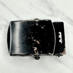 Black Web Clamp Military Style Slide Belt Buckle Simple Basic Unisex ✨